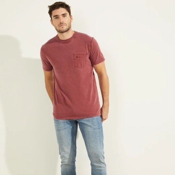 Guess T-shirt front pocket sz M - Picture 2 of 7
